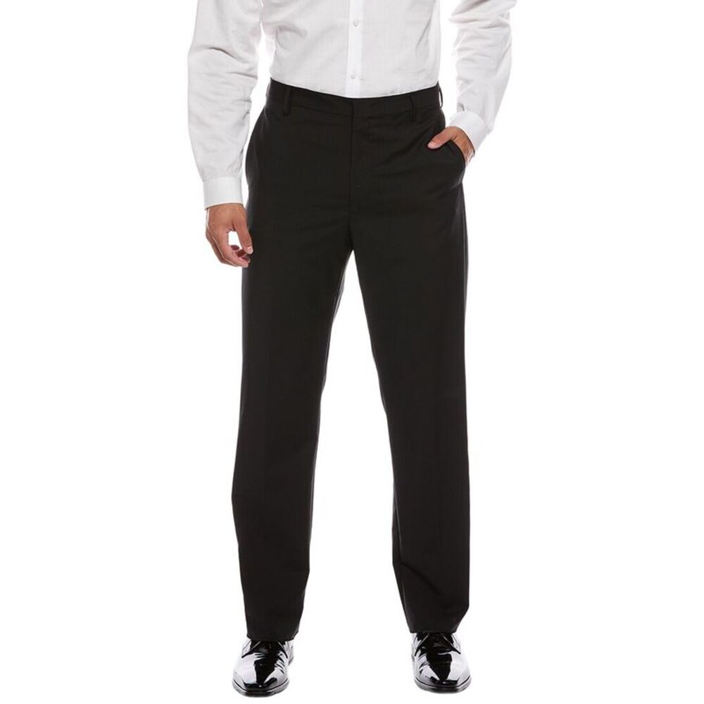 Valentino Mens  Mohair & Wool-Blend Trouser, Black